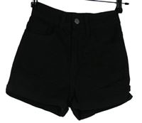 Dámské černé elastické riflové kraťasy Shein 