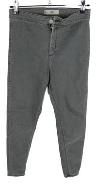 Dámské šedé skinny rifle Topshop 