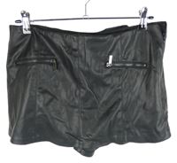 Dámská černá koženková skort sukně Primark 
