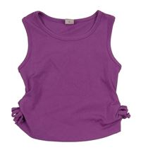 Fialový žebrovaný crop top Shein