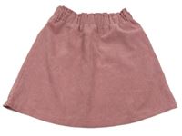 Růžová manšestová sukně 