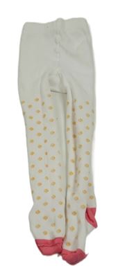 Bílé puntíkaté punčocháče