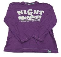 Fialové triko s nápisem S. Oliver