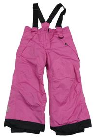 Fialové šusťákové oteplovačky s kšandami Lupilu