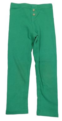 Zelené žebrované legíny s knoflíčky Matalan