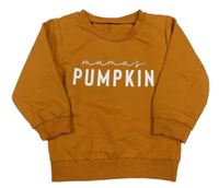 Rezavá lehká mikina s nápisem