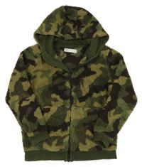 Army huňatá propínací mikina s kapucí M&S