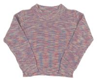 Růžovo-modrý melírovaný svetr Kiki&Koko