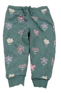 Petrolejové květinové tepláky M&S