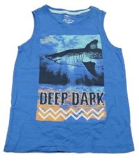 Modré tílko se žralokem Manguun