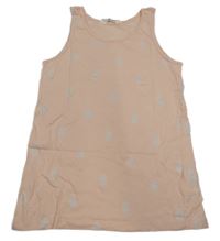 Růžový top s ananasy H&M