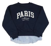 Tmavomodrá mikina s nápisem Primark