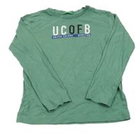 Zelené triko s nápisy Benetton