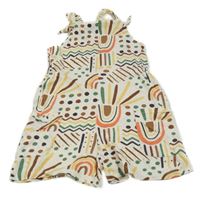 Barevně vzorovaný kraťasový overal Little kids