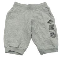 Šedé 3/4 tepláky s potiskem Adidas
