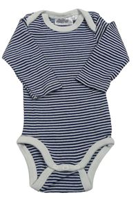 Tmavomodro-bílé pruhované body 