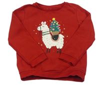 Červená mikina s lamou C&A