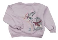 Lila mikina s ježkem Primark