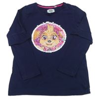 Tmavomodré triko s překlápěcími flitry - Tlapková patrola Nickelodeon