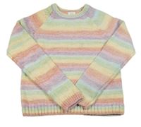 Barevný pruhovaný žinylkový svetr Next