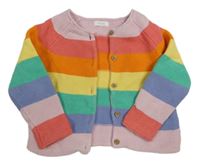 Barevný pruhovaný propínací svetr Next