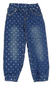 Modré puntíkaté teplákové cuff rifle Pusblu