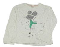 Bílé triko s myškou 