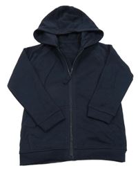 Tmavomodrá propínací mikina s kapucí Matalan