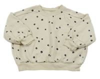 Světlebéžová puntíkatá oversize mikina George