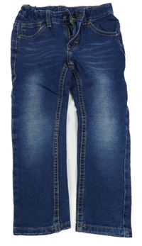 Tmavomodré teplákové skinny rifle 