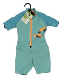 Nové - Tyrkysovo-modrý neopren se vzorem Decathlon