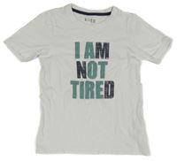 Bílé tričko s nápisem Tchibo