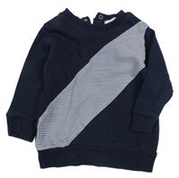 Tmavomodro-pruhovaná mikina 