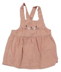 Světlerůžové manšestrové šaty s čumákem Dopodopo