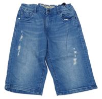 Modré riflové skinny kraťasy s prošoupáním Denim Co.