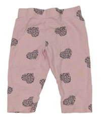 Světlerůžové capri legíny se srdíčky Primark