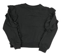 Tmavošedá mikina s volánky H&M
