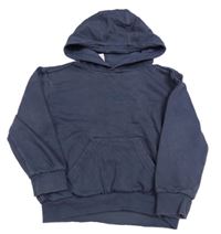 Tmavomodrá mikina s kapucí Adidas