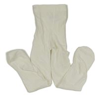 Bílé srdíčkované punčocháče Next 