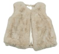 Béžová kožešinová podšitá vesta Matalan