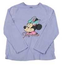 Levandulová plyšová mikina s Minnií Disney 