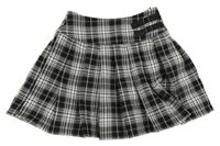 Černo-bílá kostkovaná skládaná sukně Primark