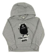 Šedá mikina s příšerkou a kapucí Urban