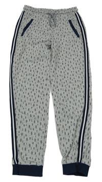 Šedé cuff tepláky se stromky a pruhy Kids 