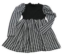 Černo-bílé vzorované šaty Shein