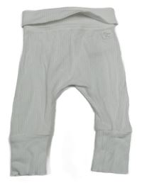 Bílé žebrované tepláky Nutmeg