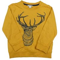 Okrová mikina s jelenem Monsoon 