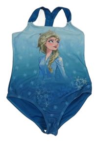 Světlemodro-modré jednodílné plavky s Frozen Disney