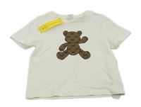 Nové - Bílé tričko s medvídkem Shein