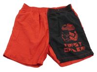 Červeno-černé plážové kraťasy se Star Wars 